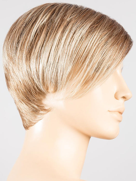 DARK SAND ROOTED 12.20.23.8 | Lightest/Medium Brown and Light Strawberry Blonde with Lightest Pale Blonde Blend with Shaded Roots