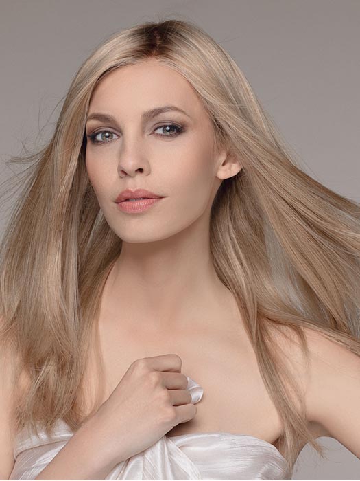 EMOTION by ELLEN WILLE in SANDY BLONDE ROOTED 20.22.16 | Light Strawberry Blonde, Light Neutral Blonde and Medium Blonde Blend with Shaded Roots