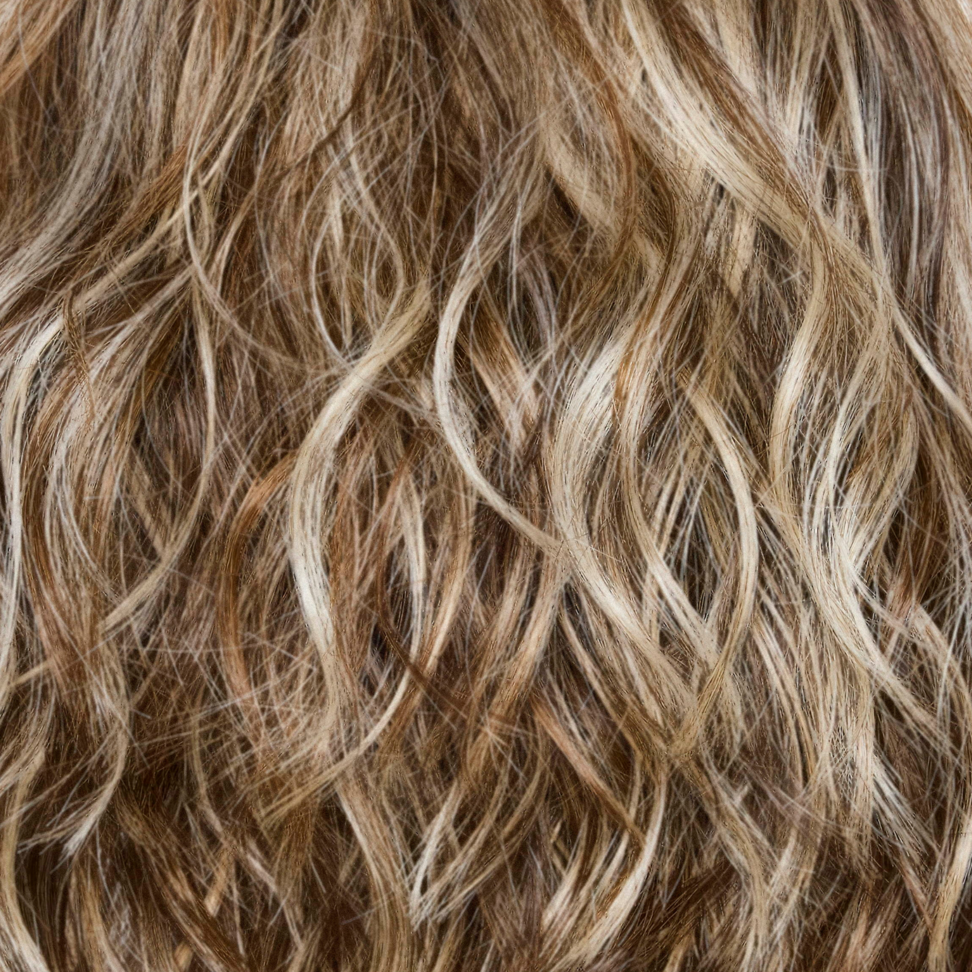 Tres Chocolate-R  -  Carefully placed white, medium, and dark chocolate tones completed with a dark brown root. This color is perfect for both blond and brown enthusiasts.