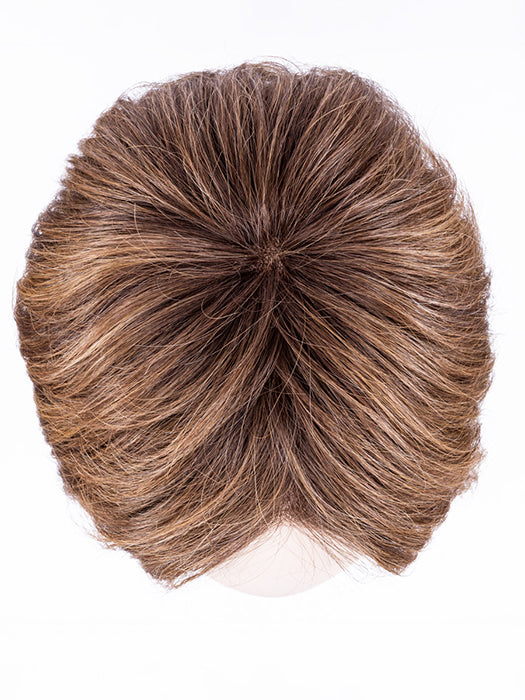 MOCCA ROOTED 830.27.12 | Medium Brown Blended with Light Auburn and Dark Strawberry Blonde with Lightest Brown Blend and Shaded Roots