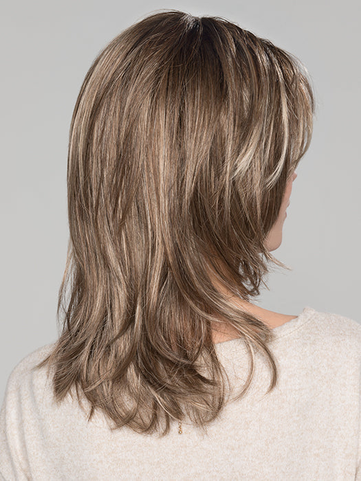 PAM HI TEC by ELLEN WILLE in BERNSTEIN ROOTED 8.26.19 | Medium Brown, Light Golden Blonde, and Light Honey Blonde Blend
