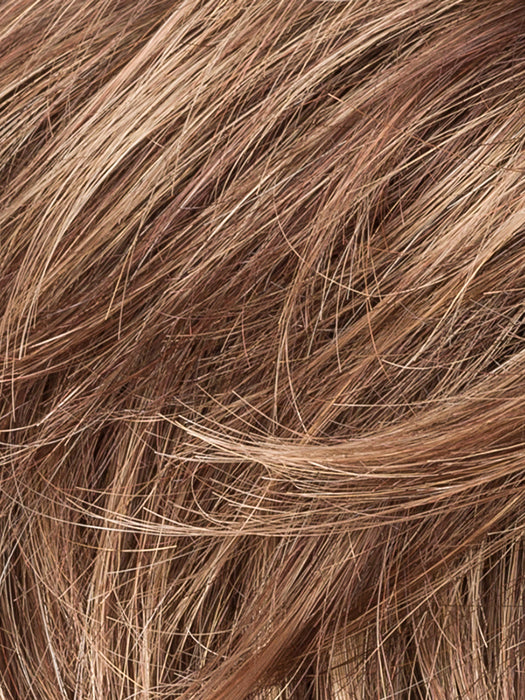 MOCCA ROOTED 830.27.20 | Medium Brown Blended with Light Auburn and Dark/Light Strawberry Blonde Blend and Shaded Roots